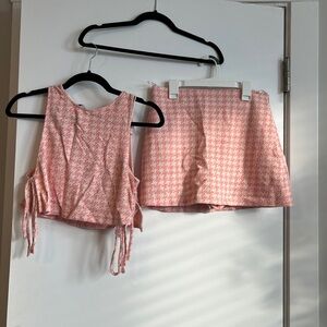 Zara houndstooth skort *BOTTOMS ONLY*